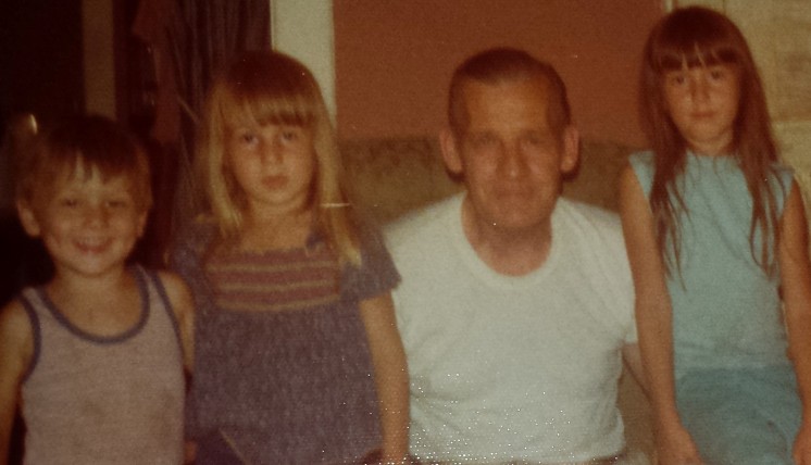 Craig, Ann, Grandpa, Leisa, 1976